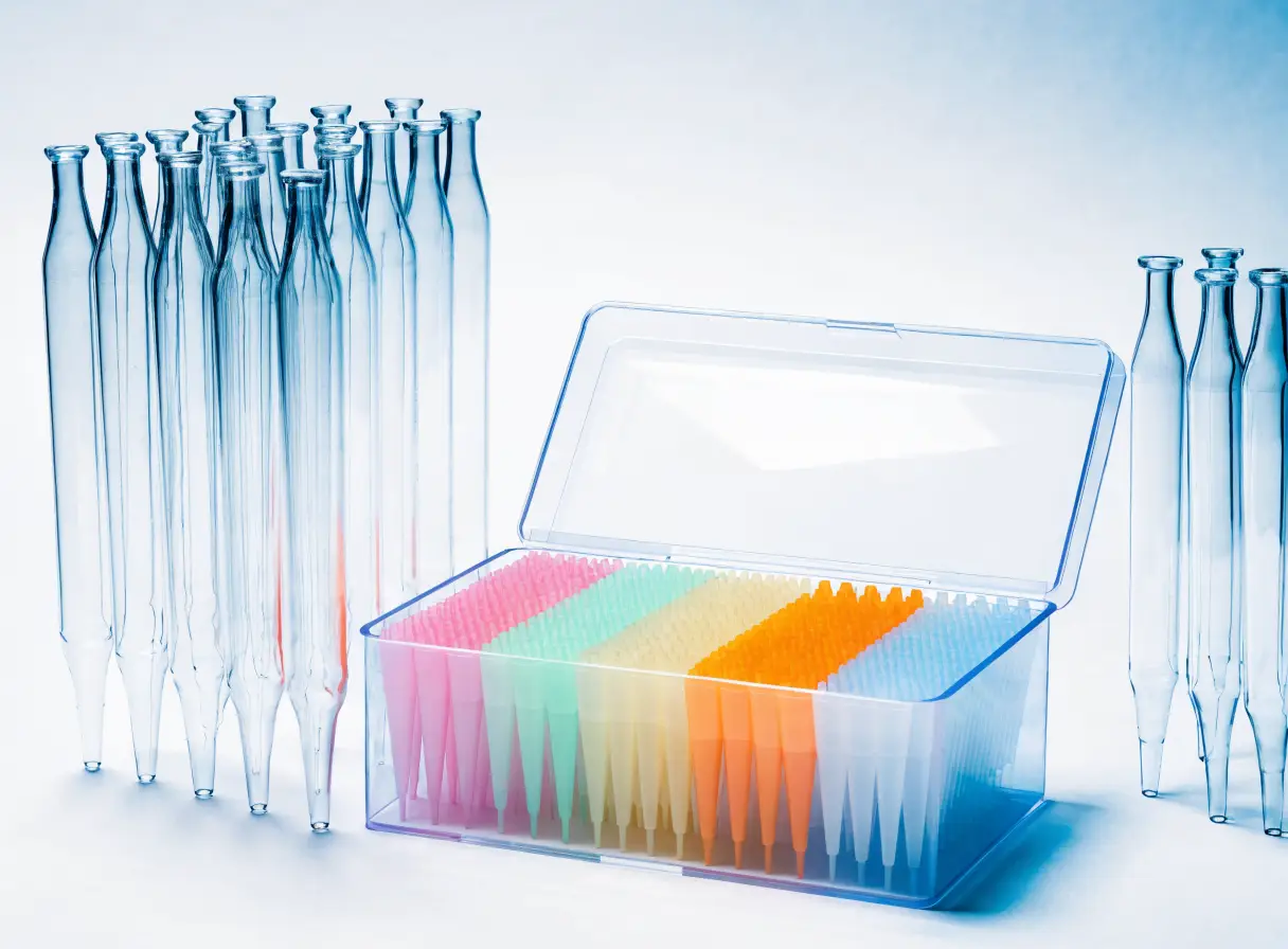 Laboratory pipettes and tips